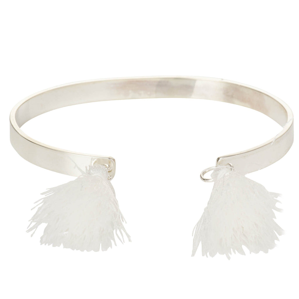 Textured Bangle with Tassels
