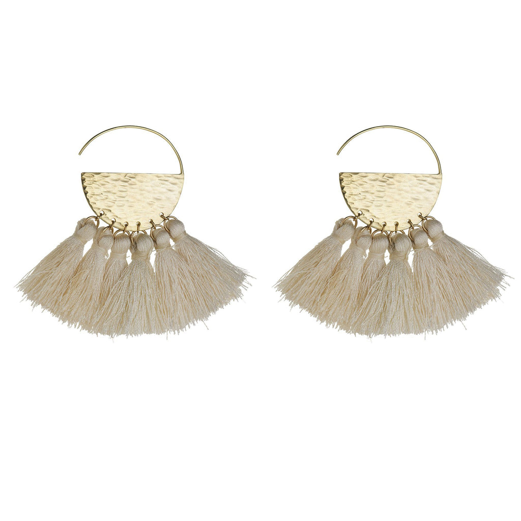 Sunrise Hoop with Tassels