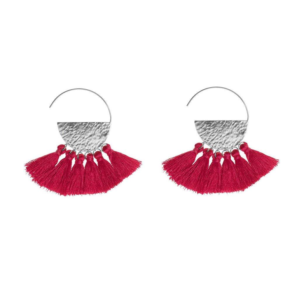 Sunrise Hoop with Tassels