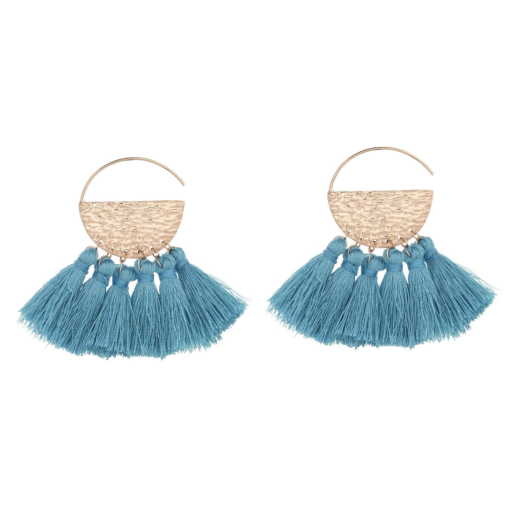 Sunrise Hoop with Tassels