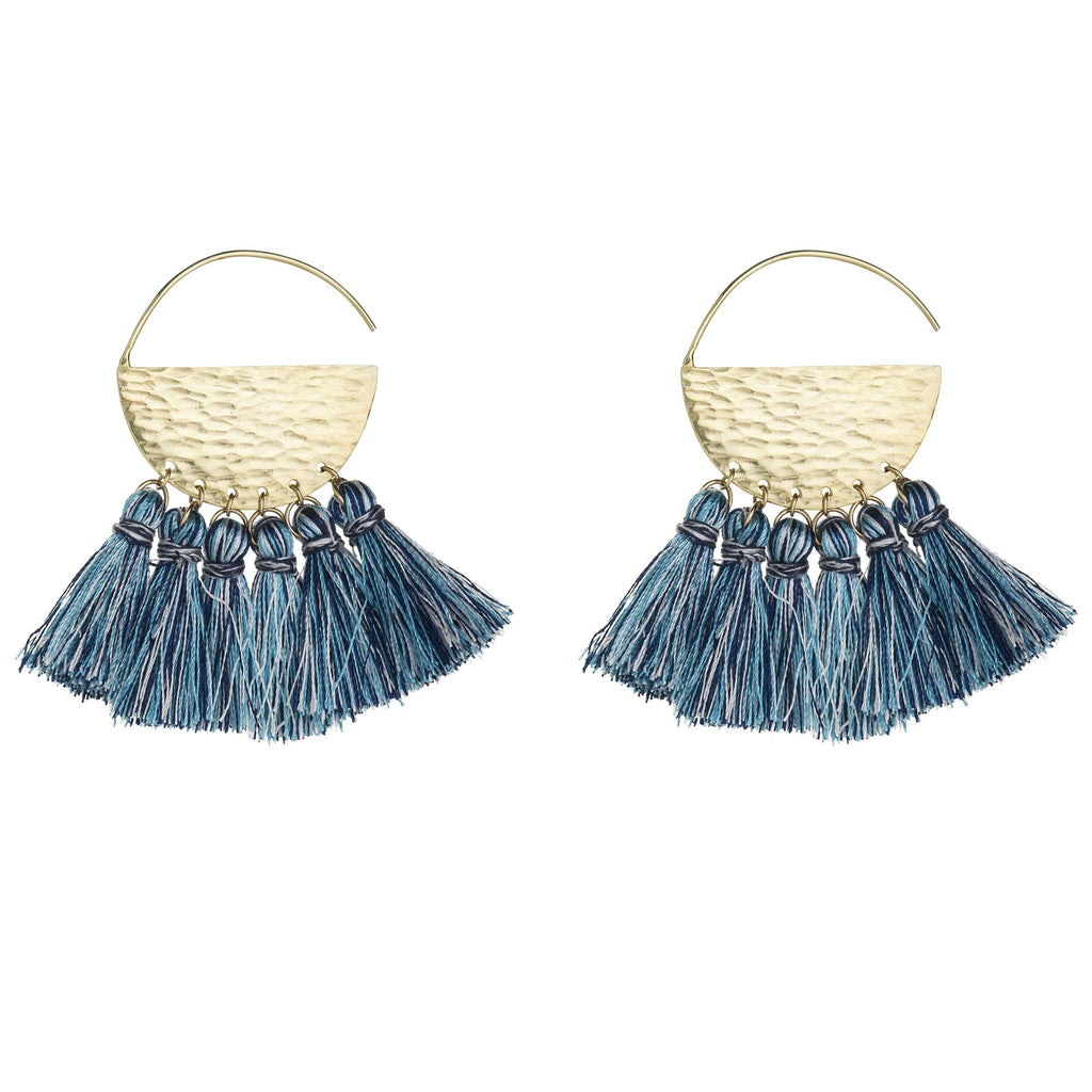 Sunrise Hoop with Tassels