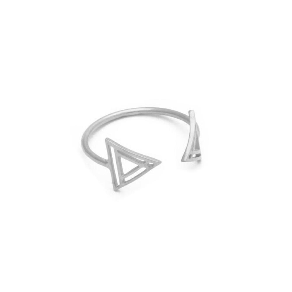 Tattooed Open Triangle Ring