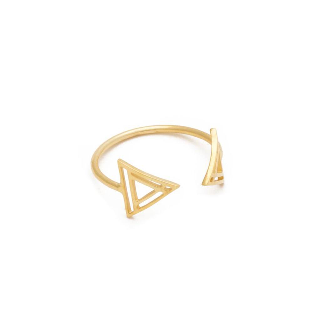 Tattooed Open Triangle Ring