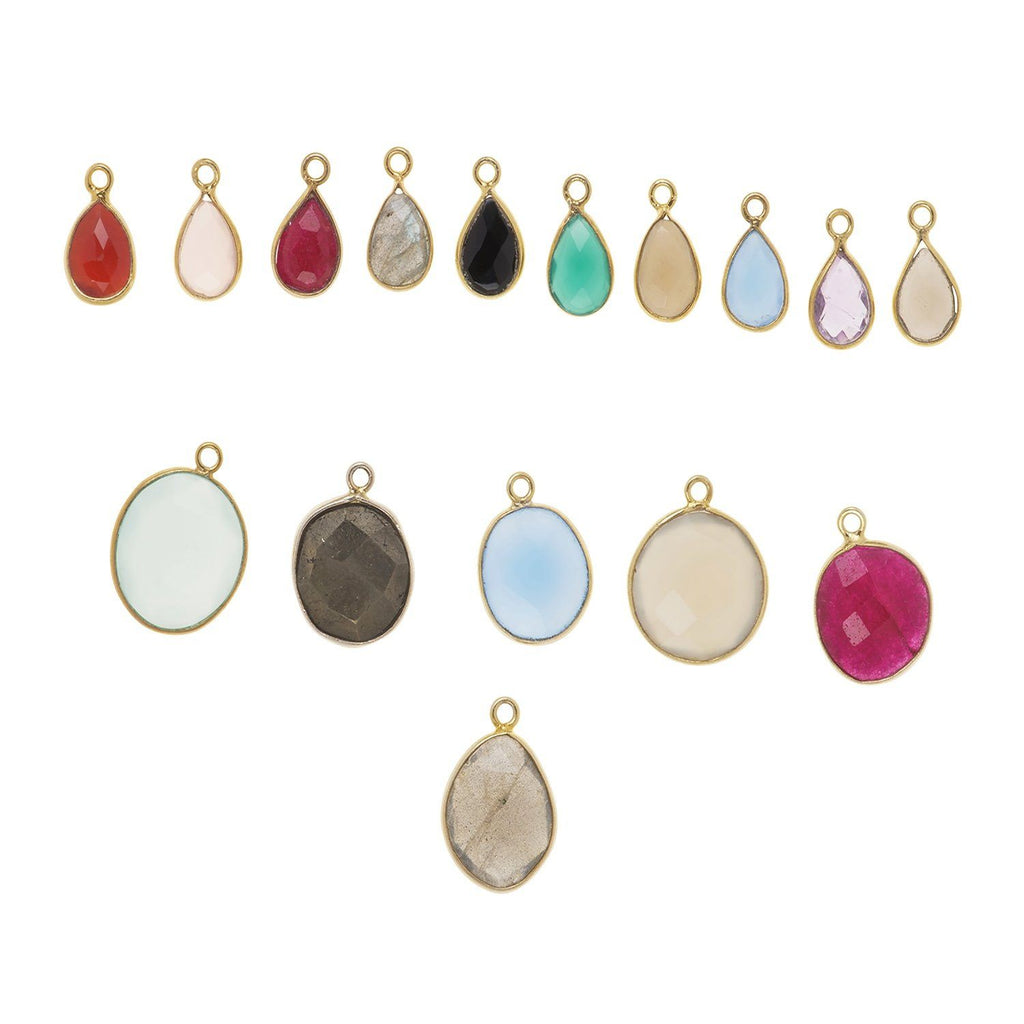 Textured Bangle with Gemstones