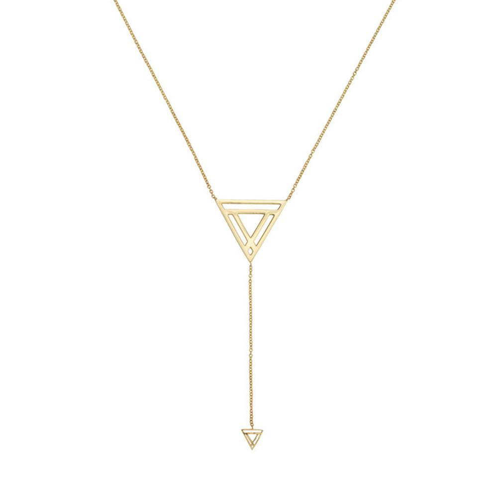 Triangle Lariat Necklace