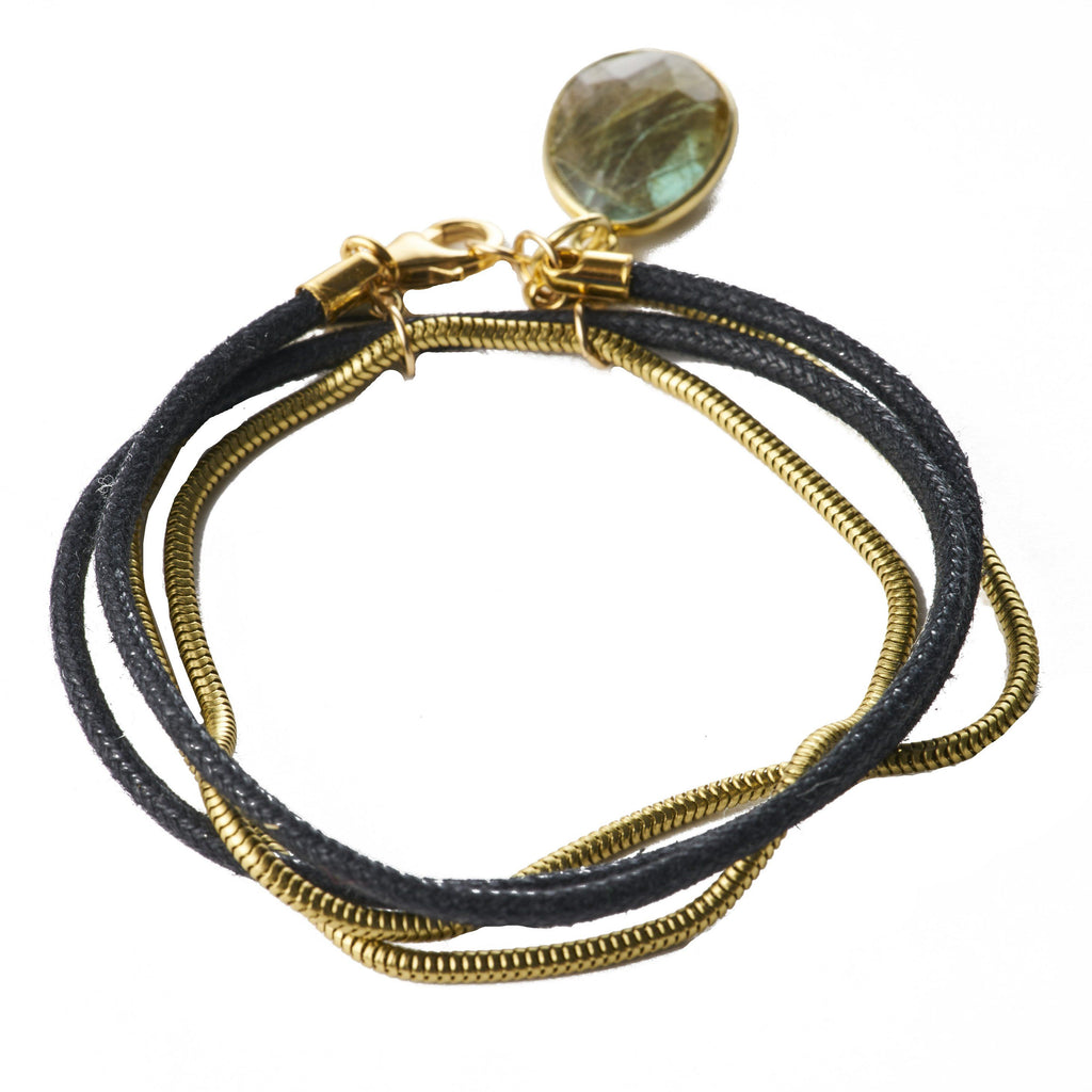 Wrap Bracelet with Gemstones