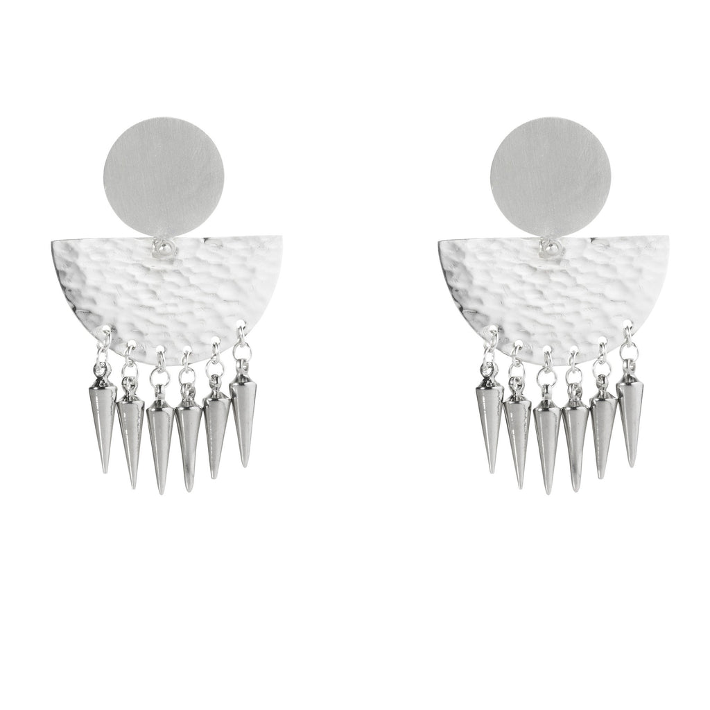 Riveted Sunrise Studs with Daggers