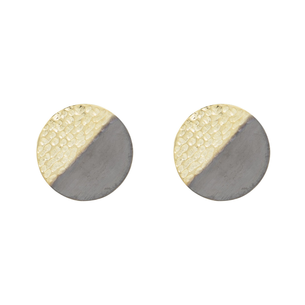 Small Two Textured Stud