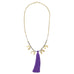 Lucky 4 Horseshoe Necklace with Tassel