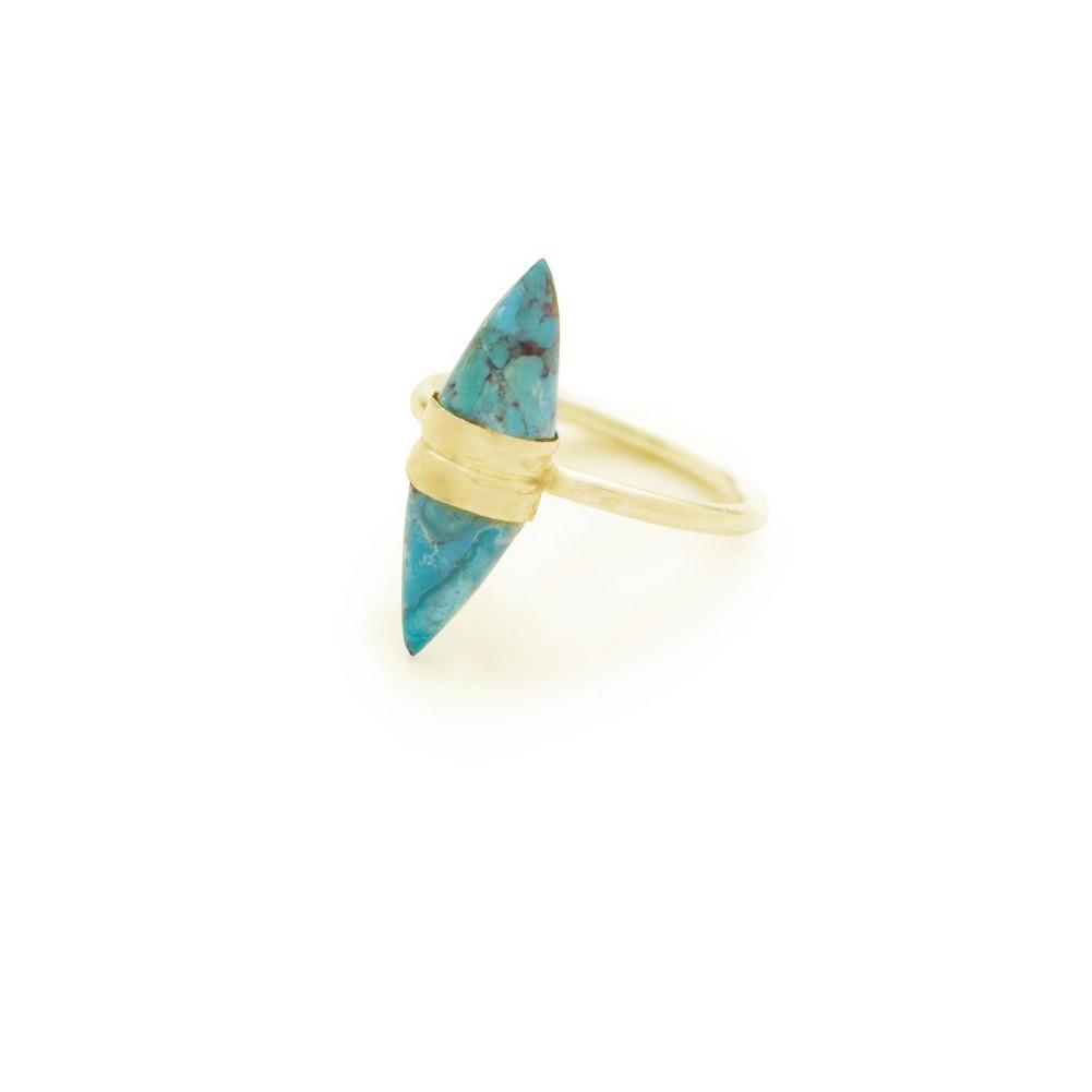 Flaca Picks: Double Turquoise Cone Ring