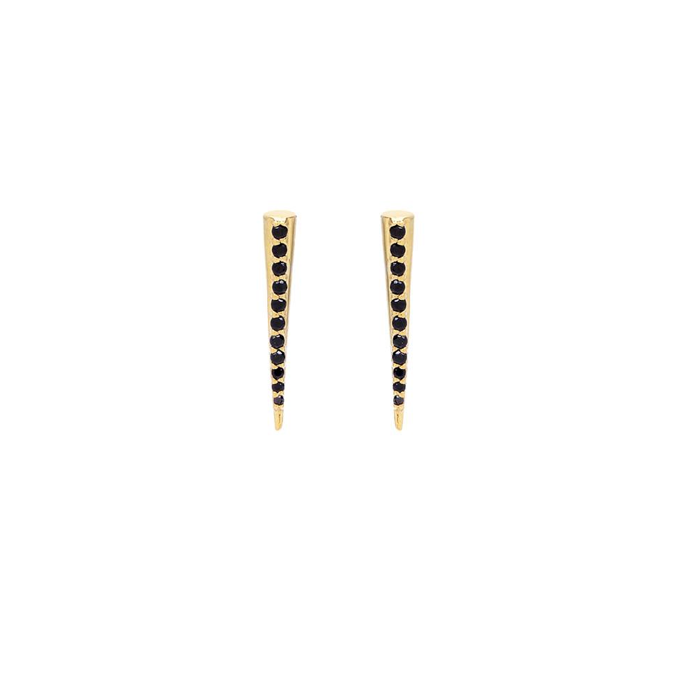 Medium Spike Earrings with Pave