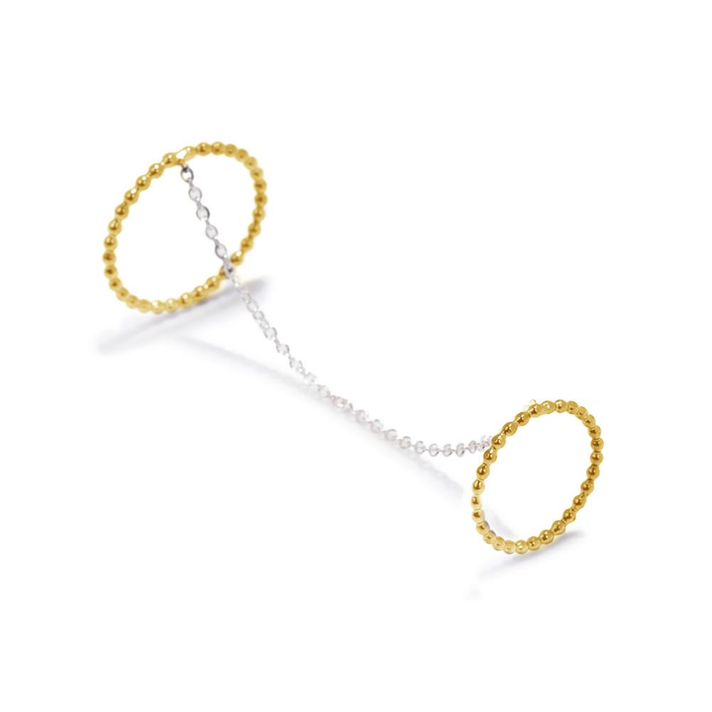 Double Spike Knuckle Ring - Flaca Jewelry, Inc.